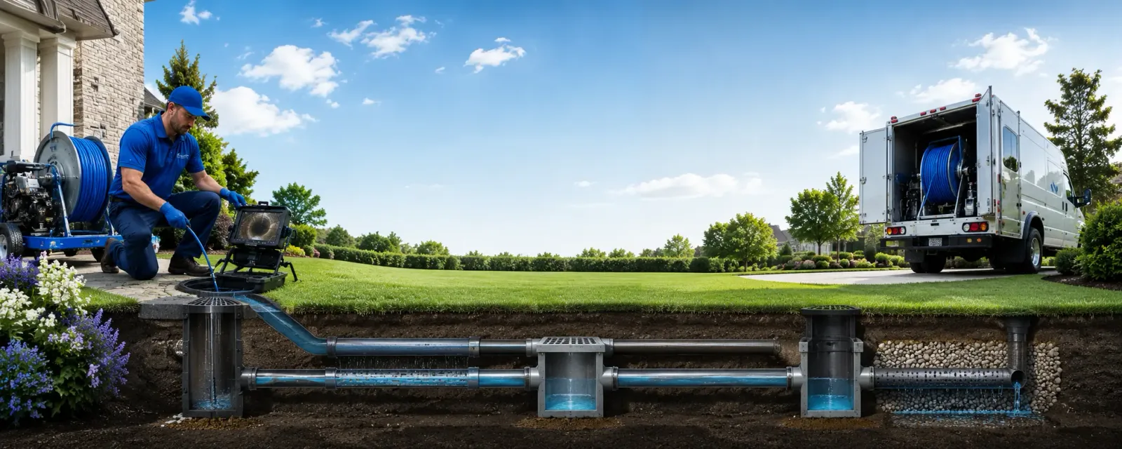 Outdoor drain cleaning information for Milton, GA
